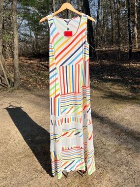 2010s Peter Som Kohls St. Barths Striped Maxi Tank Dress Size S NWT Vacation